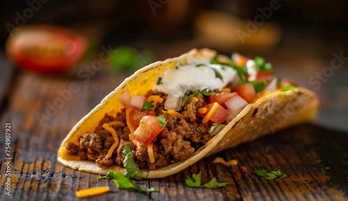 Taco Tuesday A Delicious Burrito with Cheese and Tomato Generative AI