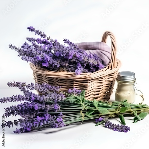 basket of colored lavender