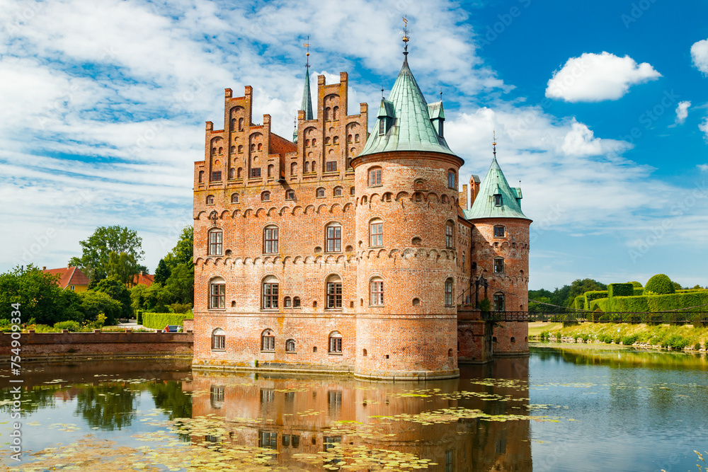 Fototapeta premium Egeskov castle on Funen island in Denmark