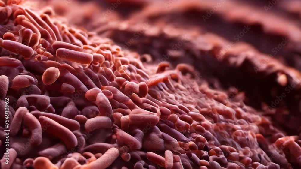 Abstract e. coli bacteria background. Microscopic view of gram stain ...