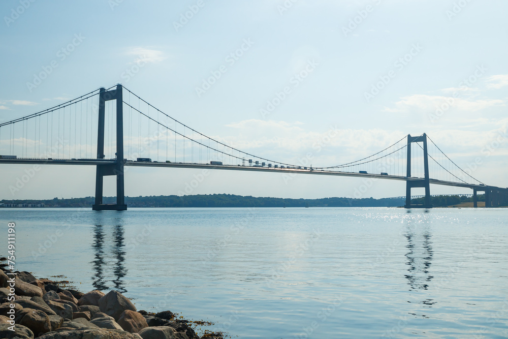 Fototapeta premium The New Little Belt bridge in Denmark