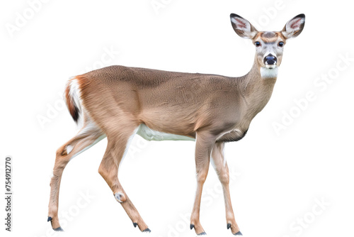 roe deer isolated on white photo
