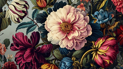 magenta peony flowers