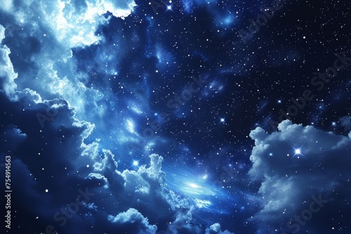 Astral Eternity: Spiral Galaxy Amidst Celestial Symphony