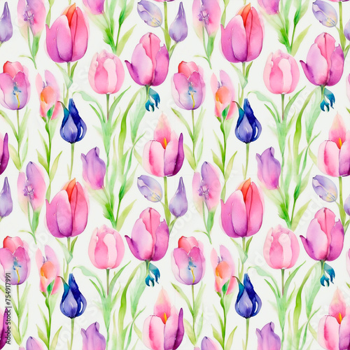 pattern with tulips © Алена Харченко