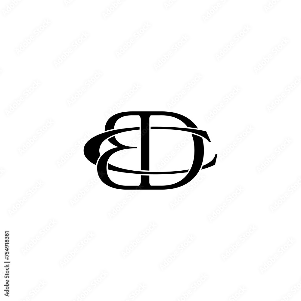 Obraz premium bdc typography letter monogram logo design