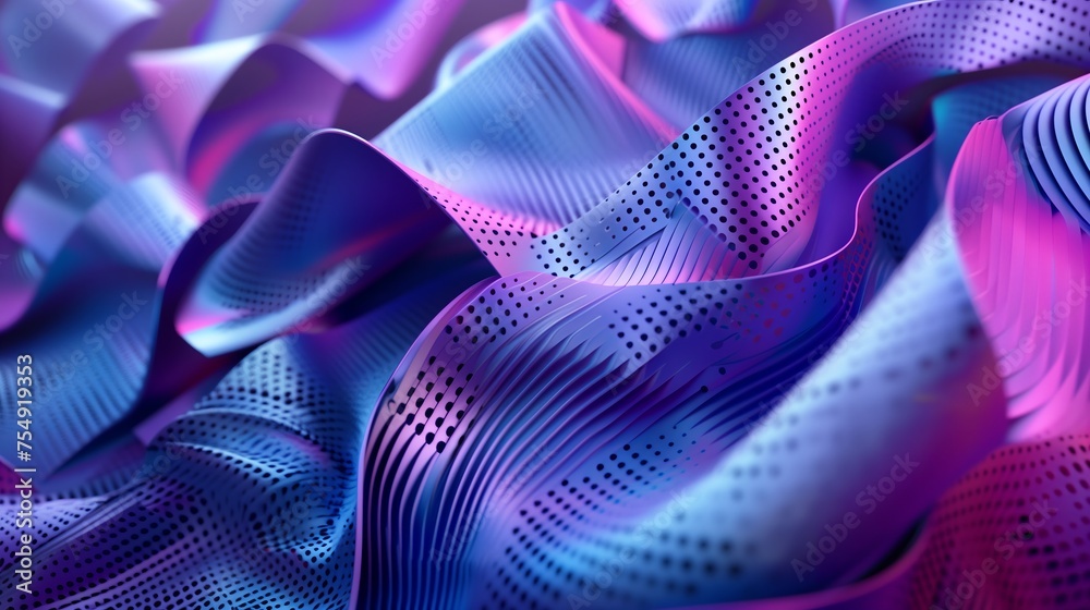 Abstract background, gradient color blue purple, dotted lines, geometric shapes, mesh patterns, glowing lights. Generated by artificial intelligence. Abstract background, gradient color blue purple, dotted lines, geometric shapes, mesh patterns, glowing lights. Generated by artificial intelligence.
