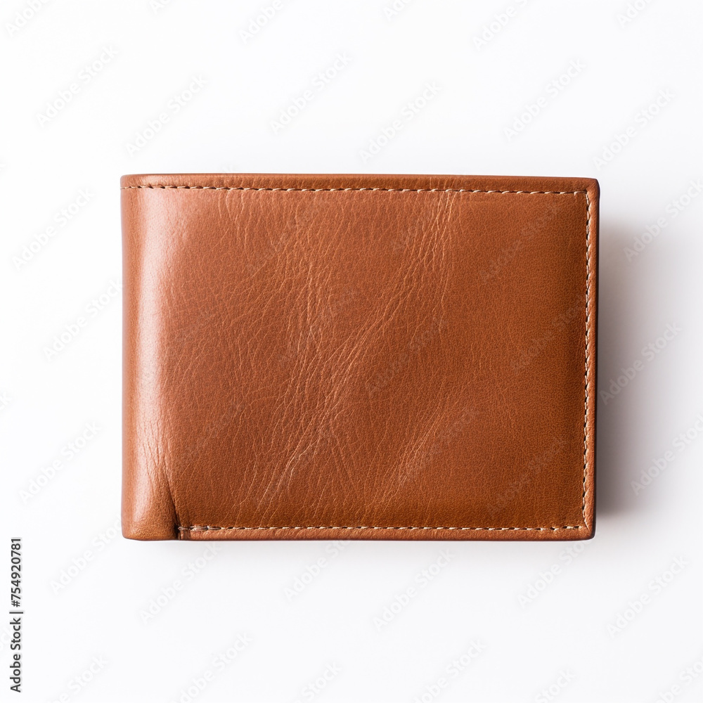 man's wallet on a white background сreated with Generative Ai