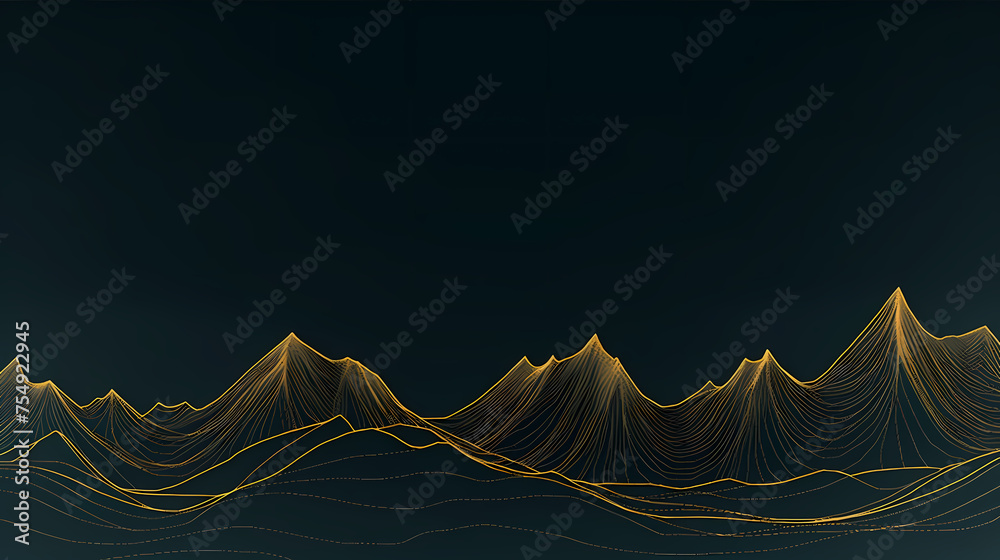 Mountain in oriental style, abstract art banner with geometric pattern Mountain in oriental style, abstract art banner with geometric pattern