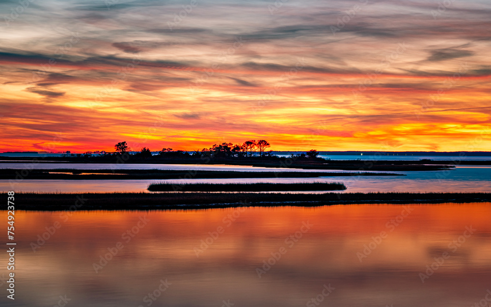 Sunset reflection