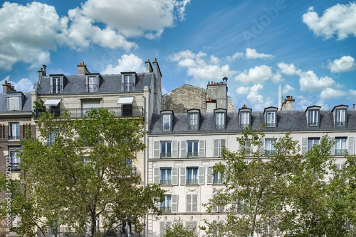 Paris, beautiful building boulevard de Port-Royal, in the 5e arrondissement, a luxury district 
 photo