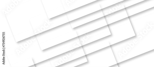abstract modern geometric and creative concept with white boxes on the white background. soft light paper stripes as mosaic formless volumetric pattern paper texture design. 3d rendering.