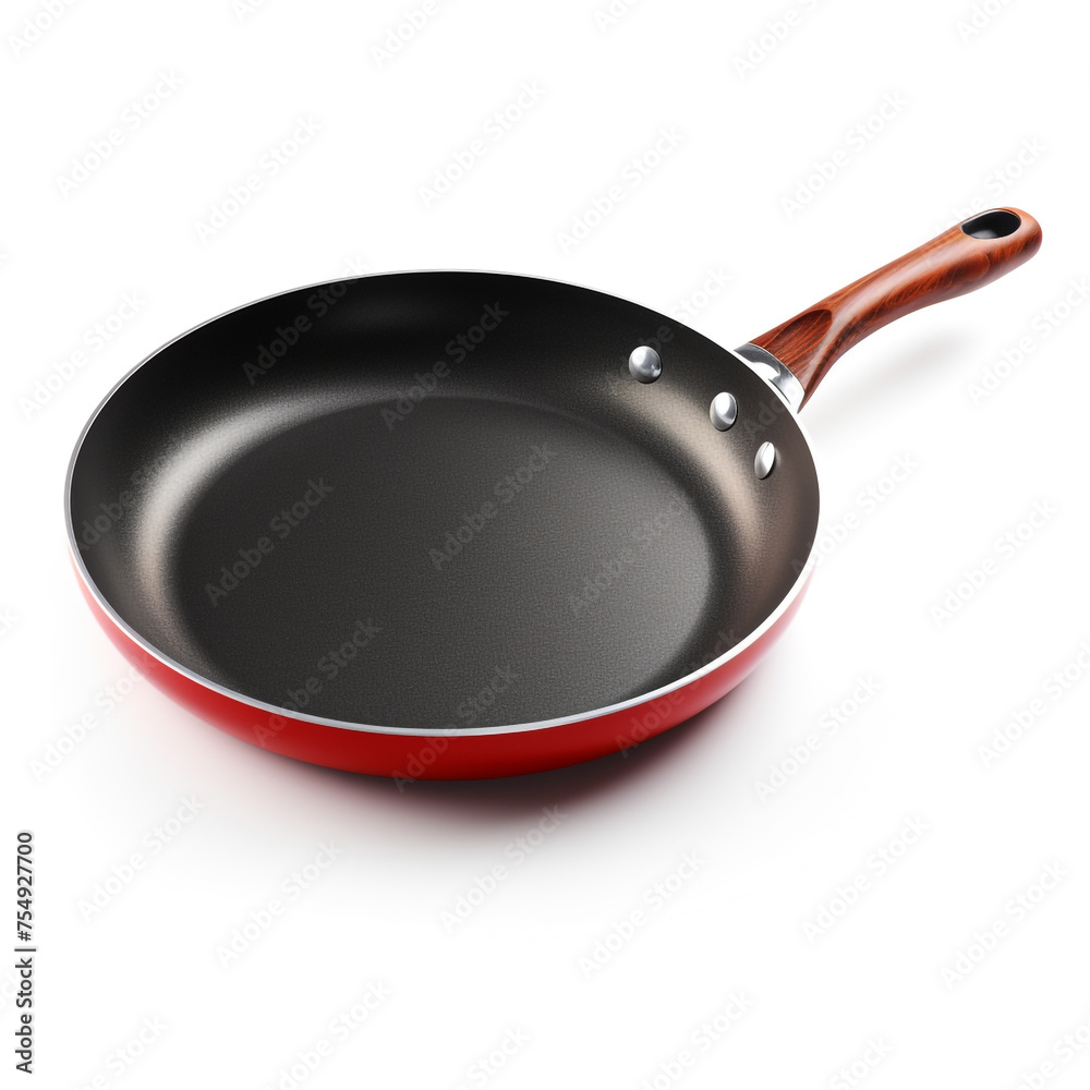 frying pan on a white background сreated with Generative Ai frying pan on a white background сreated with Generative Ai