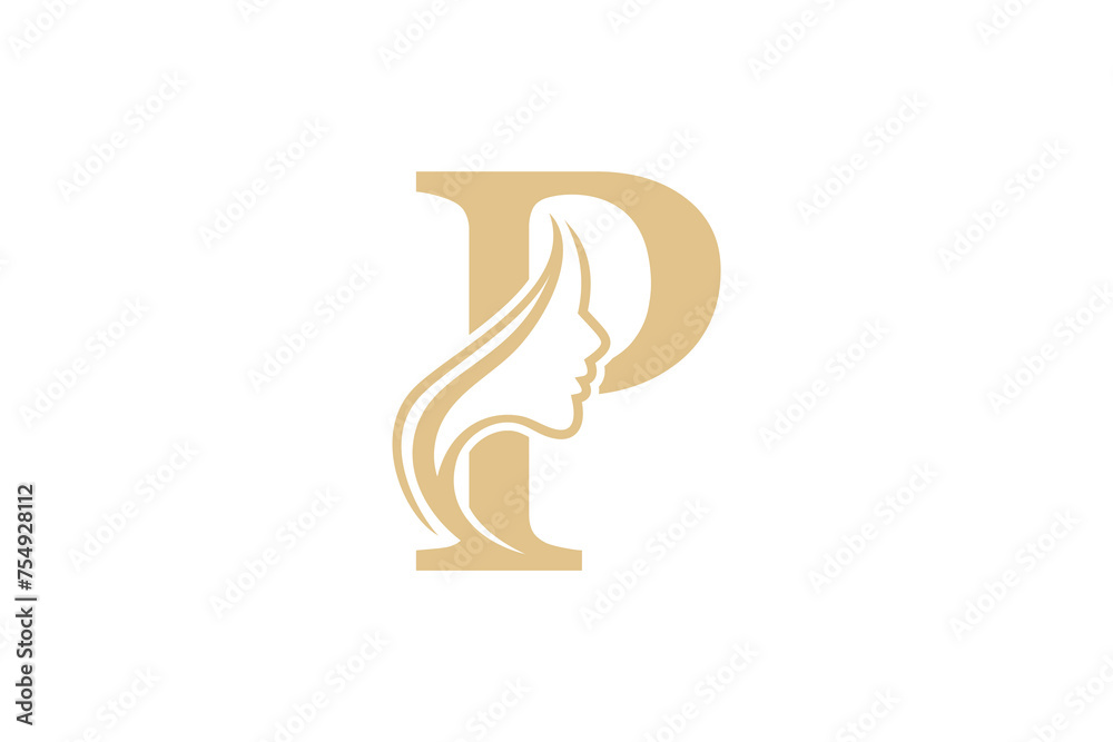 beauty women element design with letter combination