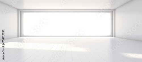 Wallpaper Mural A illustration of an empty room with white walls and a window letting in sunlight. The simplicity of the room creates a sense of openness and calmness. Torontodigital.ca