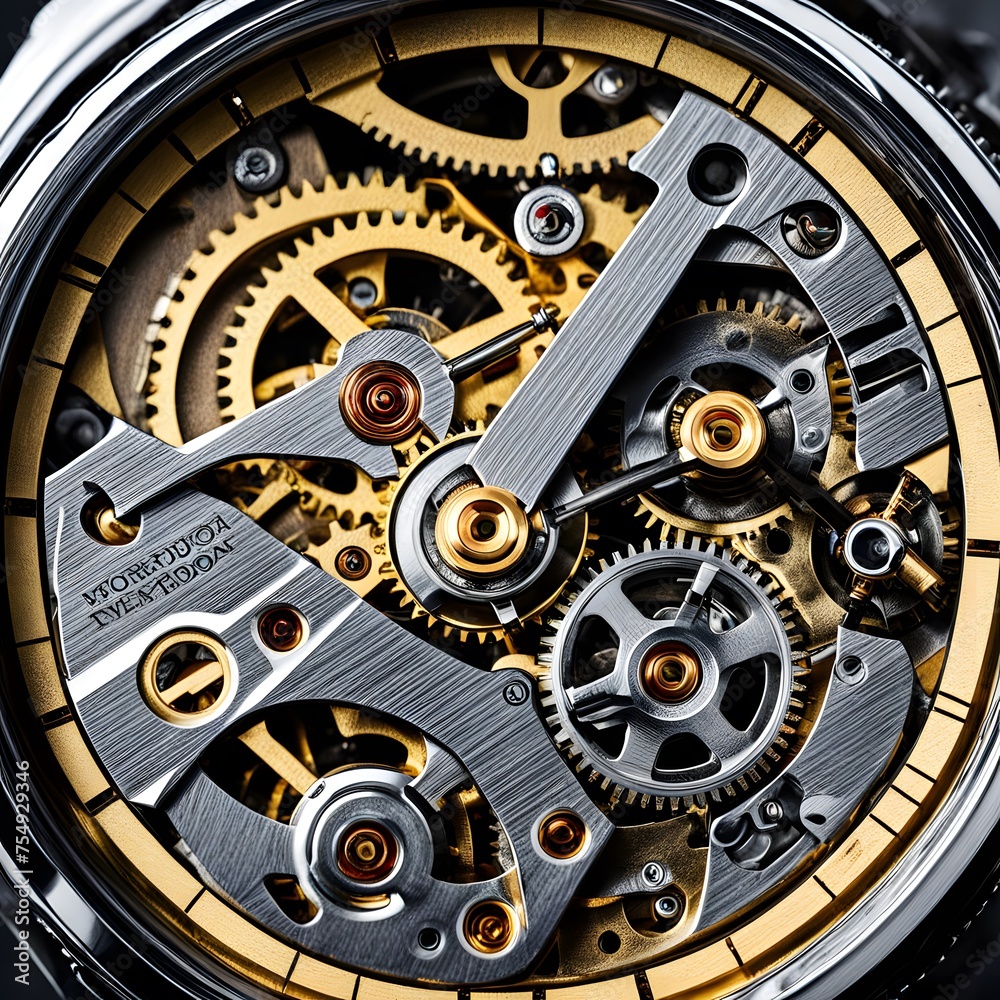 mechanical watch closeup 