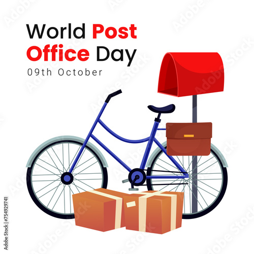 World post office day illustration