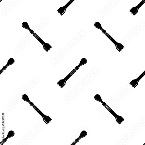 Chisel Icon Seamless Pattern, Hand Tool Icon, Sharp Blade For Carving, Cutting Of Wood, Metal, Stone