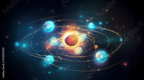 Wallpaper Mural Atomic nucleus illustration Torontodigital.ca