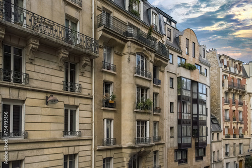Paris, beautiful building boulevard de Port-Royal, in the 5e arrondissement, a luxury district 