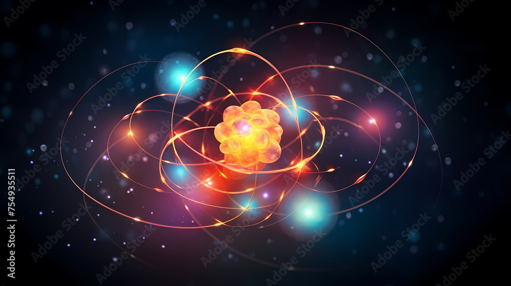 Obraz premium simple atomic concept