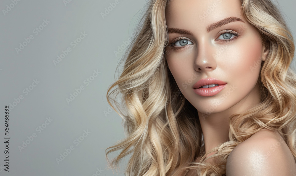 Fototapeta premium blonde hair Model. 