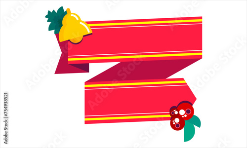 Ribbon shape vector which can be used to support your design and of course it's free and the color can be changed according to your needs