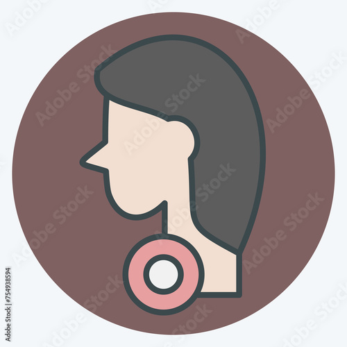 Icon Sore. related to Body Ache symbol. color mate style. simple design editable. simple illustration