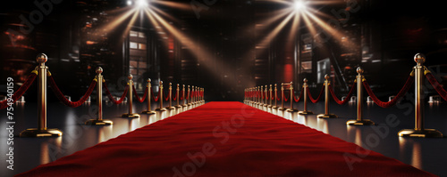 Elegant red carpet for event