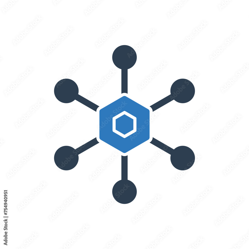 Decentralized Icon - Centralized Icon