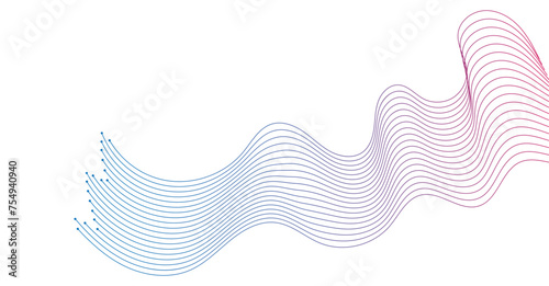 abstract wavy lines background element. Suitable for AI, tech, network, science, digital technology theme