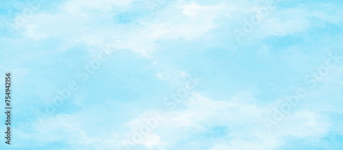 Blue sky with cloud .Beautiful blue sky with white clouds .bright cloud cover in the sun calm clear winter air background .gradient light white background.	