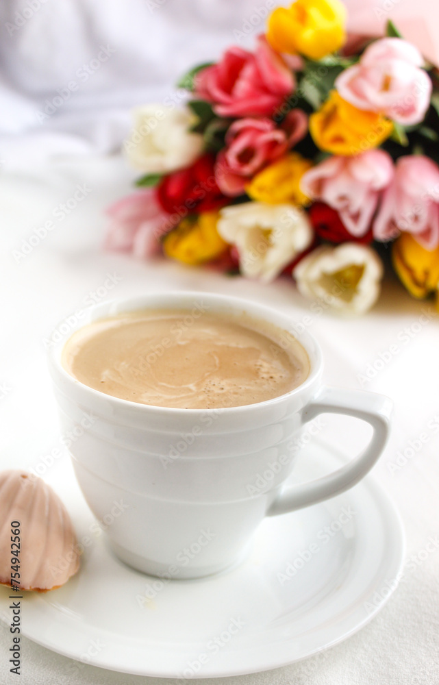 cup of coffee with flowers cup of coffee with flowers