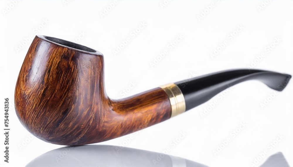 tobacco pipe isolated on white background