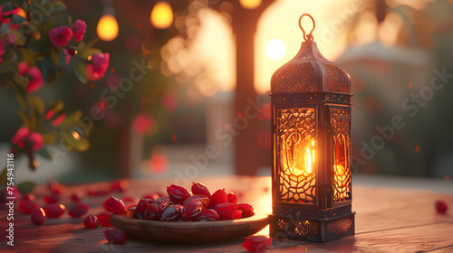 A traditional Ramadan lantern. ramadan kareem, Generatie Ai © najmah