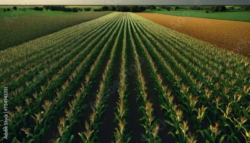 aerial view of corn field marion county illinois photo