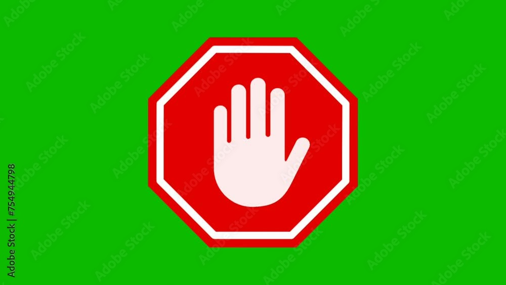 animation of stop hand symbol icon with green screen
animation of stop hand symbol icon with green screen