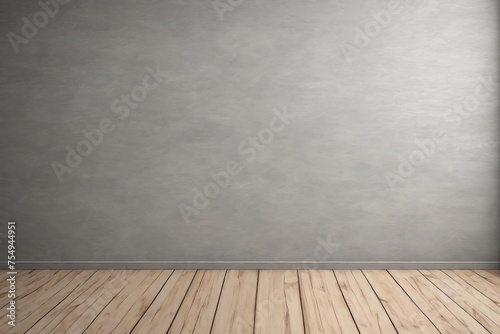 empty room gray wall room with wooden floor