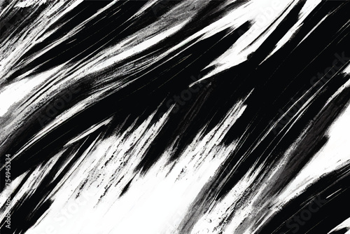 Abstract background. Monochrome texture. Image includes a effect the black and white tones. White paint strokes on black background. Black and white Grunge texture. 