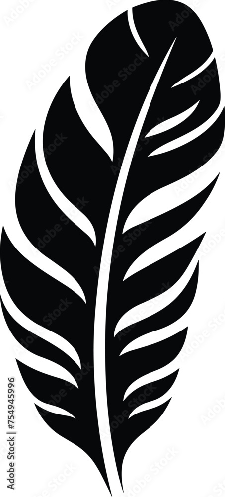 Feather tattoo design vector