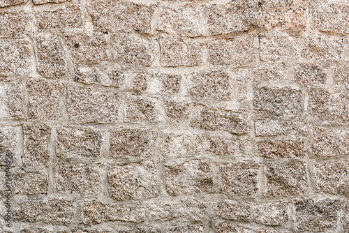 Stone wall background. Closeup front view of Light gray wall texture.