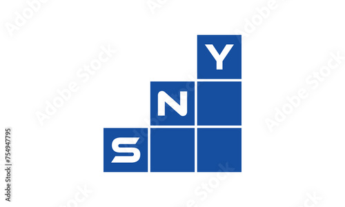 SNY initial letter financial logo design vector template. economics, growth, meter, range, profit, loan, graph, finance, benefits, economic, increase, arrow up, grade, grew up, topper, company, scale