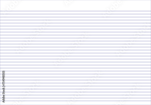 Fondo de rayas azules horizontales y simétricas. Hoja de libreta escolar. Cuaderno