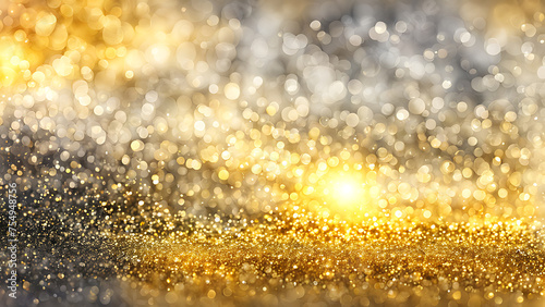golden background with bokeh effect