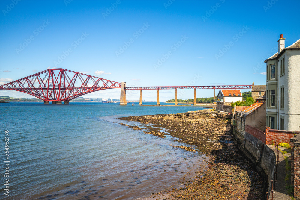 Forth Bridge across Firth of Forth in edinburgh, scotland, united kingdom