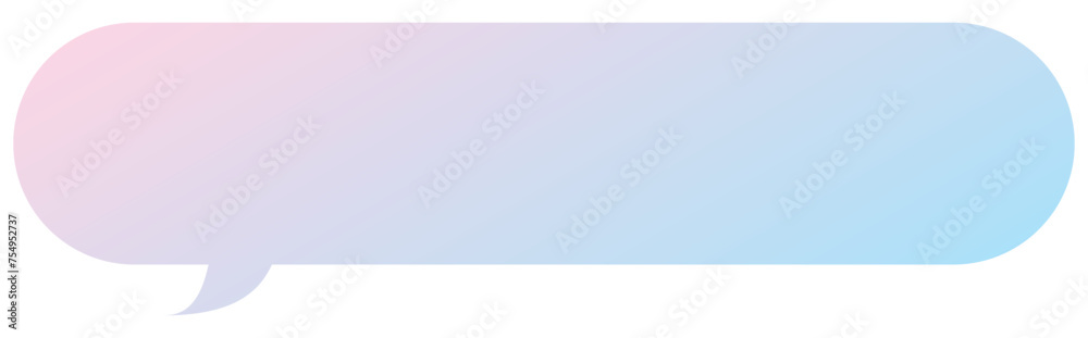 吹き出しのイラスト12【パステルカラーの2色グラデーション（ピンク・水色）】