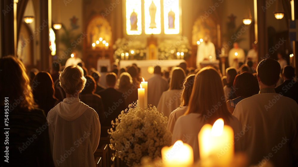 Religious observance Easter religious services processions or ceremony at church Religious observance Easter religious services processions or ceremony at church