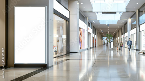 Shopping Mall Signboard Blank Mockup Display Your Brand Signage or Promotion Messages