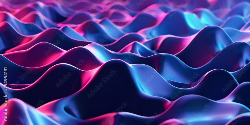 Obraz premium The image is a colorful, abstract representation of waves
