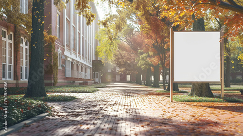 University Campus Poster blank Mockup Display your educational institutions event posters photo